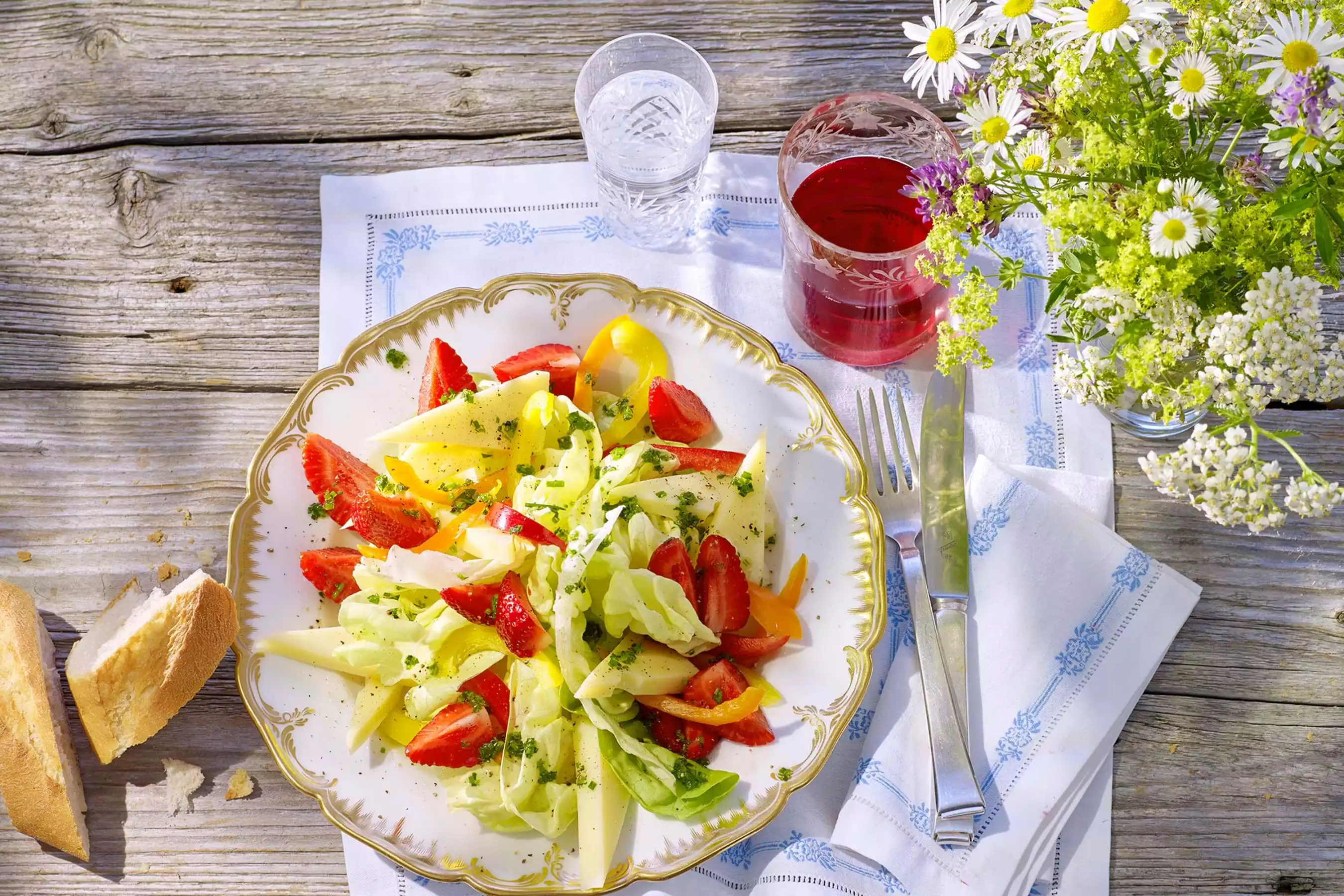 Erdbeeren ungewöhnlich und lecker kombiniert